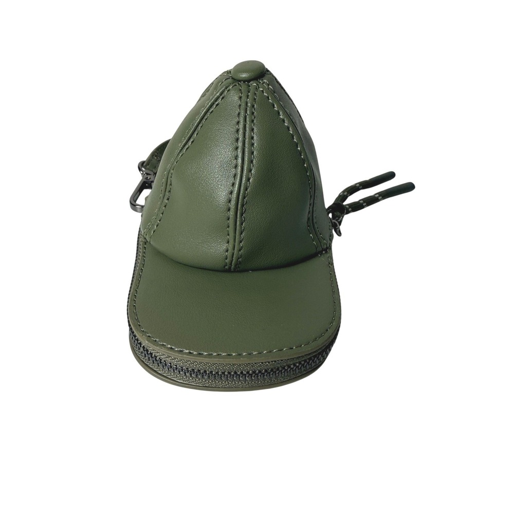 Steve Madden Hat Coin Purse Keychain Olive Green
